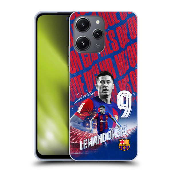 FC Barcelona 2023/24 First Team Robert Lewandowski Soft Gel Case for Xiaomi Redmi 12