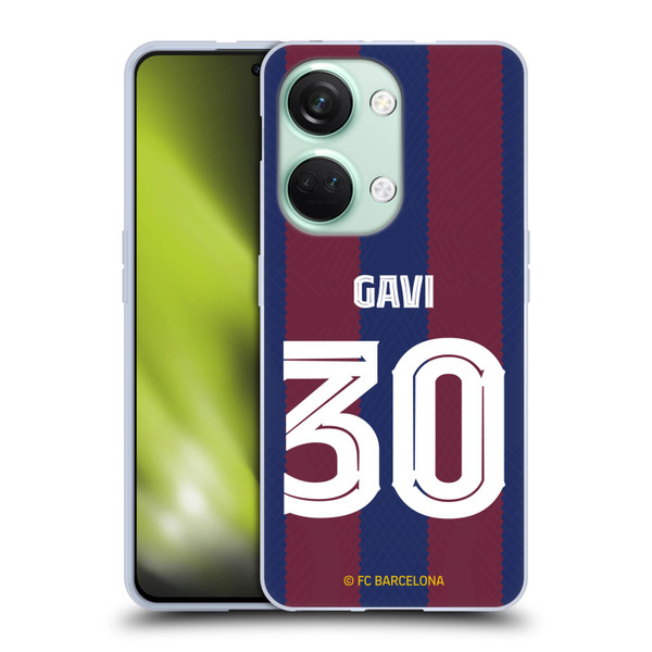 FC Barcelona 2023/24 Players Home Kit Gavi Soft Gel Case for OnePlus Nord 3 5G