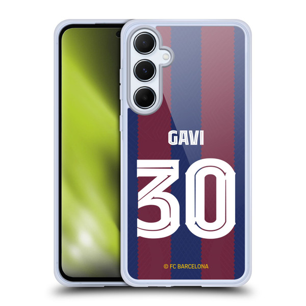 FC Barcelona 2023/24 Players Home Kit Gavi Soft Gel Case for Samsung Galaxy A55 5G