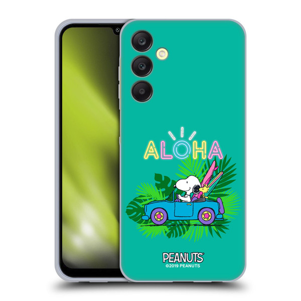Peanuts Snoopy Aloha Disco Tropical Surf Soft Gel Case for Samsung Galaxy A25 5G