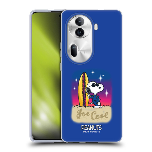 Peanuts Snoopy Boardwalk Airbrush Joe Cool Surf Soft Gel Case for OPPO Reno11 Pro