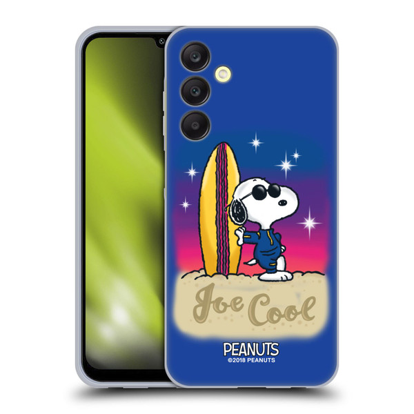 Peanuts Snoopy Boardwalk Airbrush Joe Cool Surf Soft Gel Case for Samsung Galaxy A25 5G