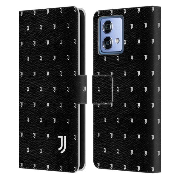 Juventus Football Club Lifestyle 2 Logomark Pattern Leather Book Wallet Case Cover For Motorola Moto G84 5G