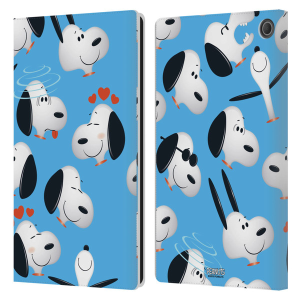 Peanuts Character Patterns Snoopy Leather Book Wallet Case Cover For Amazon Fire Max 11 2023