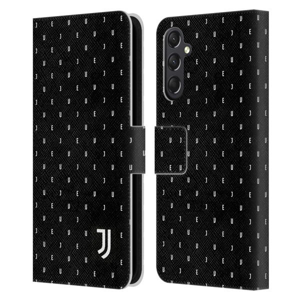 Juventus Football Club Lifestyle 2 Black Logo Type Pattern Leather Book Wallet Case Cover For Samsung Galaxy A24 4G / M34 5G