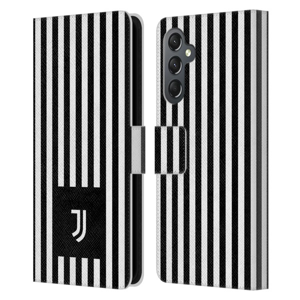 Juventus Football Club Lifestyle 2 Black & White Stripes Leather Book Wallet Case Cover For Samsung Galaxy A25 5G
