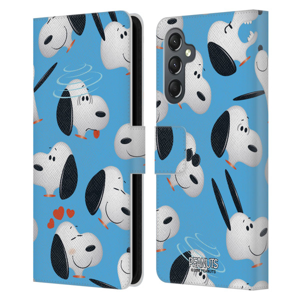 Peanuts Character Patterns Snoopy Leather Book Wallet Case Cover For Samsung Galaxy A25 5G