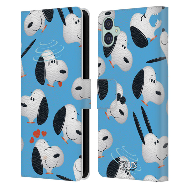 Peanuts Character Patterns Snoopy Leather Book Wallet Case Cover For Samsung Galaxy M04 5G / A04e