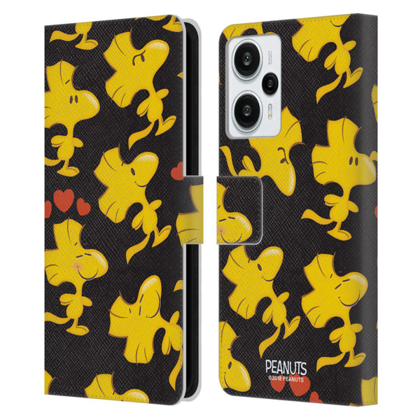Peanuts Character Patterns Woodstock Leather Book Wallet Case Cover For Xiaomi Redmi Note 12T