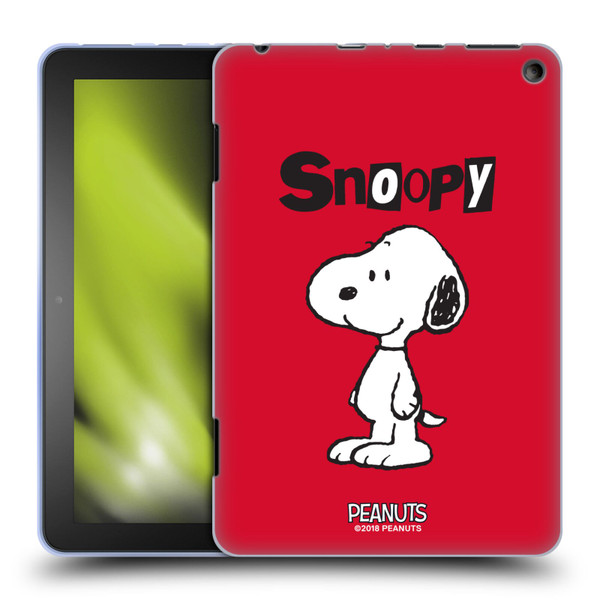 Peanuts Characters Snoopy Soft Gel Case for Amazon Fire HD 8/Fire HD 8 Plus 2020