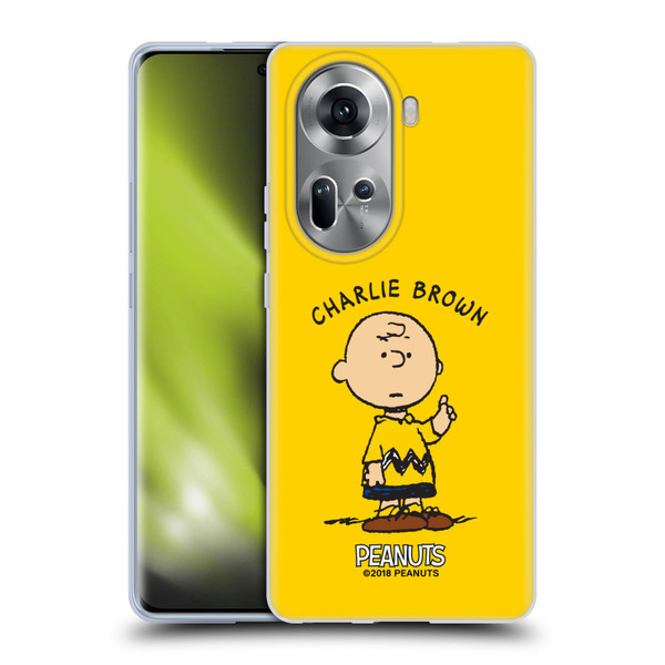 Peanuts Characters Charlie Brown Soft Gel Case for OPPO Reno11