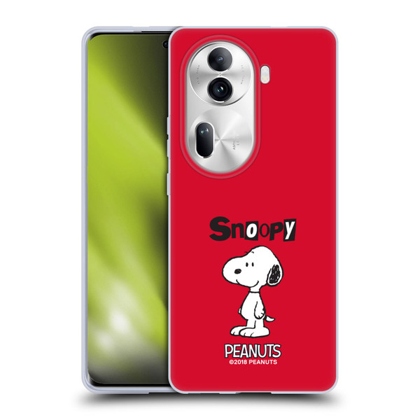 Peanuts Characters Snoopy Soft Gel Case for OPPO Reno11 Pro