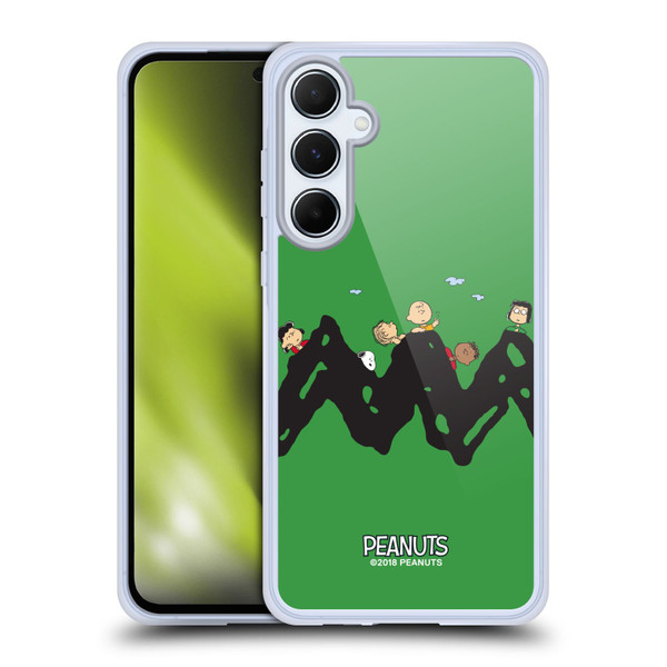 Peanuts Characters Group Soft Gel Case for Samsung Galaxy A55 5G