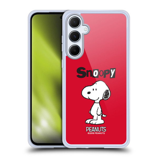 Peanuts Characters Snoopy Soft Gel Case for Samsung Galaxy A55 5G
