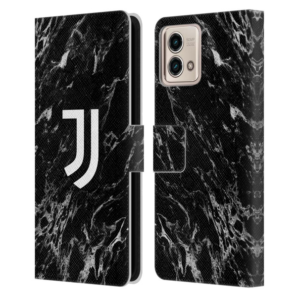 Juventus Football Club Marble Black Leather Book Wallet Case Cover For Motorola Moto G Stylus 5G 2023