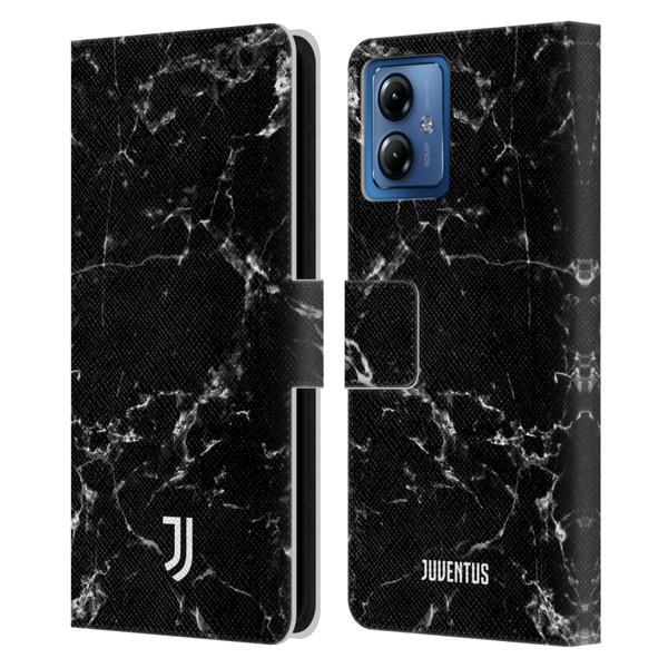 Juventus Football Club Marble Black 2 Leather Book Wallet Case Cover For Motorola Moto G14