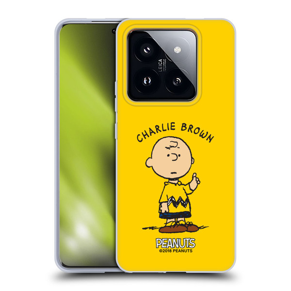 Peanuts Characters Charlie Brown Soft Gel Case for Xiaomi 14 Pro