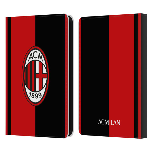 AC Milan Crest Red And Black Leather Book Wallet Case Cover For Amazon Kindle 11th Gen 6in 2022