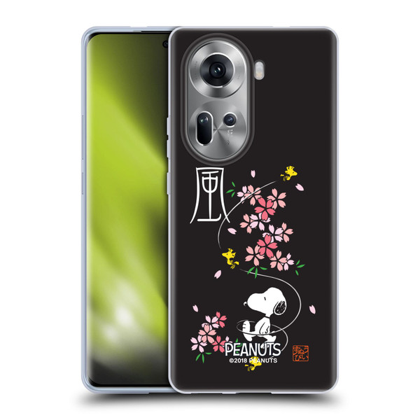 Peanuts Oriental Snoopy Cherry Blossoms Soft Gel Case for OPPO Reno11