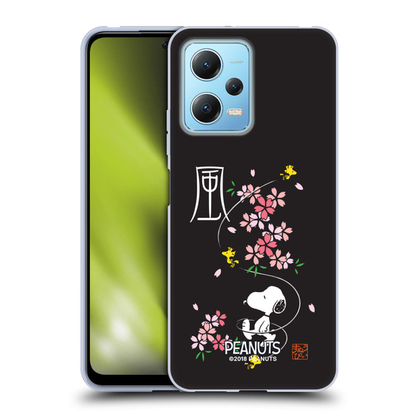 Peanuts Oriental Snoopy Cherry Blossoms Soft Gel Case for Xiaomi Redmi Note 12 5G