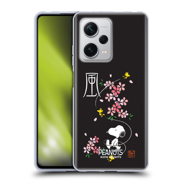 Peanuts Oriental Snoopy Cherry Blossoms Soft Gel Case for Xiaomi Redmi Note 12 Pro+ 5G