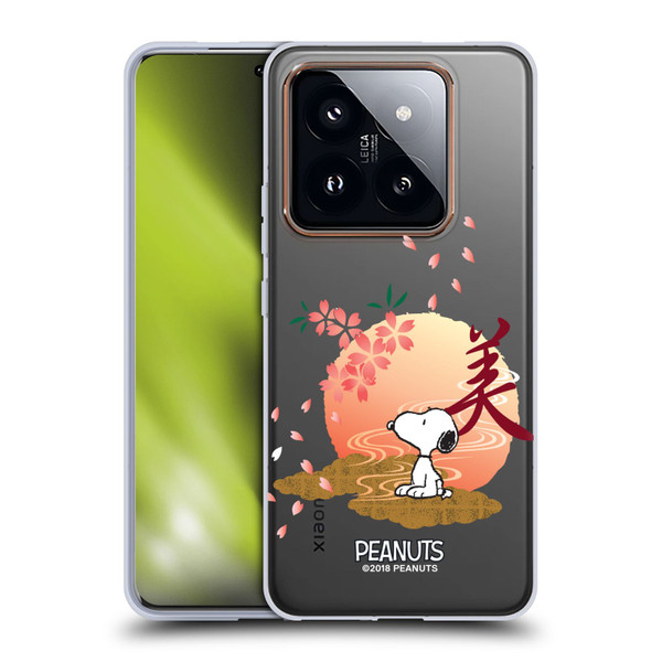 Peanuts Oriental Snoopy Sakura Soft Gel Case for Xiaomi 14 Pro