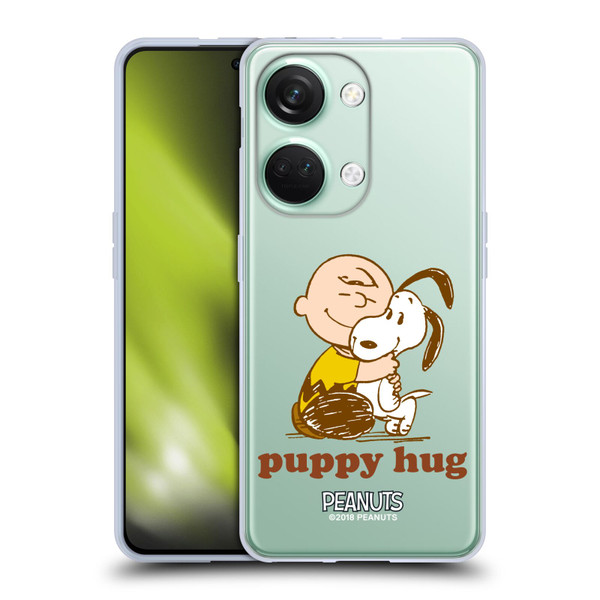 Peanuts Snoopy Hug Charlie Puppy Hug Soft Gel Case for OnePlus Nord 3 5G