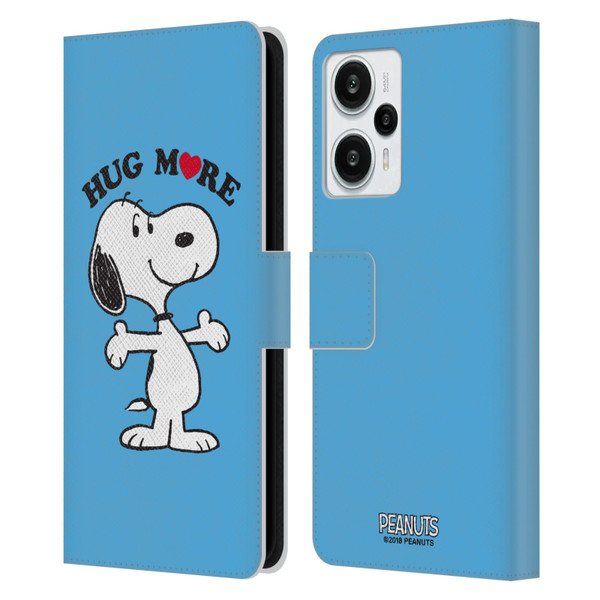 Peanuts Snoopy Hug More Leather Book Wallet Case Cover For Xiaomi Redmi Note 12T