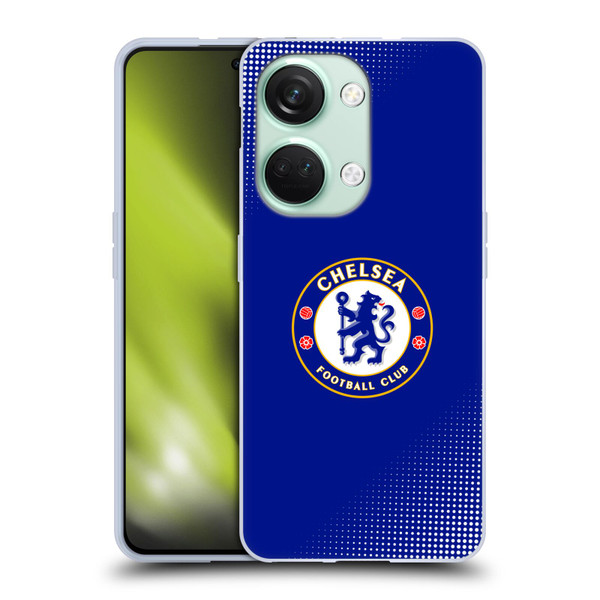 Chelsea Football Club Crest Halftone Soft Gel Case for OnePlus Nord 3 5G