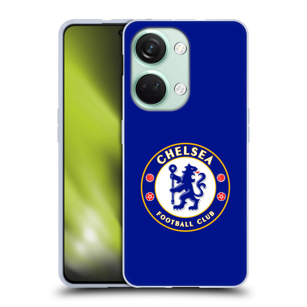 Chelsea Football Club Crest Plain Blue Soft Gel Case for OnePlus Nord 3 5G