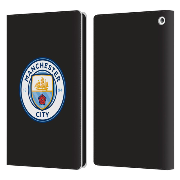 Manchester City Man City FC Badge Black Full Colour Leather Book Wallet Case Cover For Amazon Fire HD 8/Fire HD 8 Plus 2020