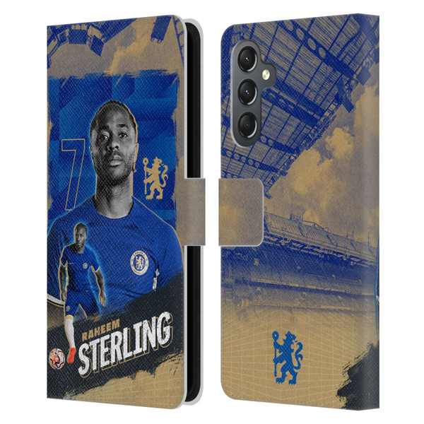 Chelsea Football Club 2023/24 First Team Raheem Sterling Leather Book Wallet Case Cover For Samsung Galaxy A25 5G