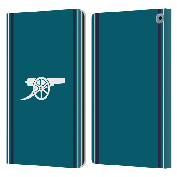 Arsenal FC 2023/24 Crest Kit Third Leather Book Wallet Case Cover For Amazon Fire HD 10 (2021)
