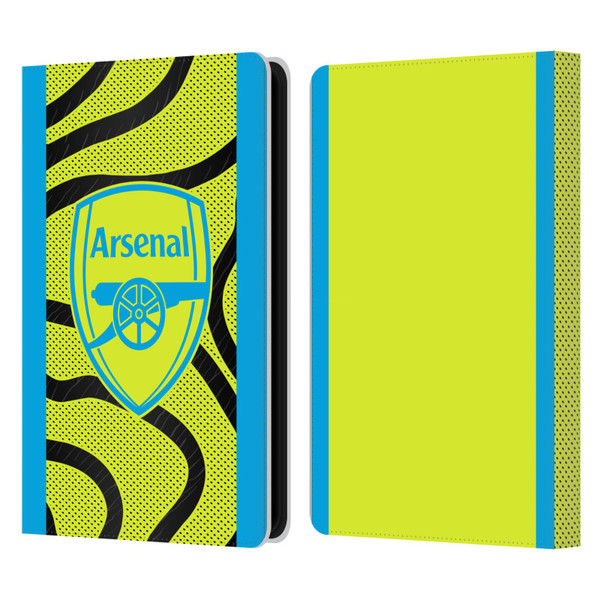 Arsenal FC 2023/24 Crest Kit Away Leather Book Wallet Case Cover For Amazon Kindle Paperwhite 5 (2021)