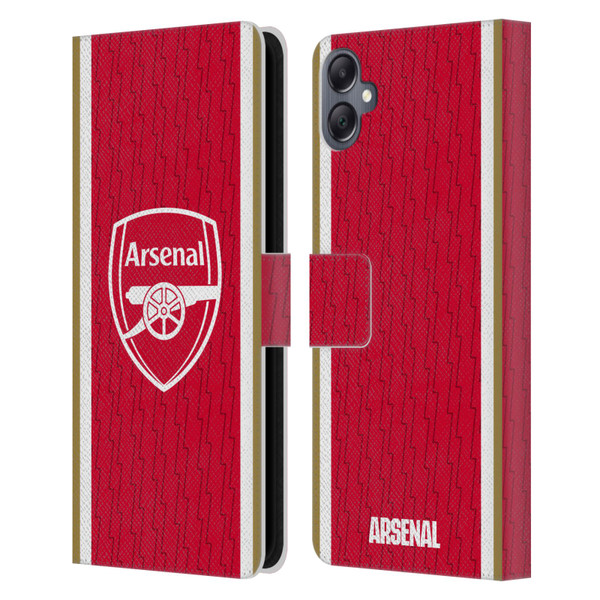 Arsenal FC 2023/24 Crest Kit Home Leather Book Wallet Case Cover For Samsung Galaxy A05