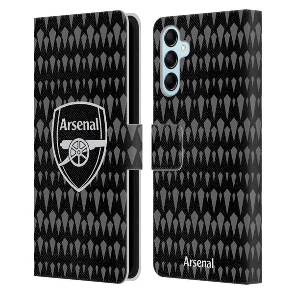 Arsenal FC 2023/24 Crest Kit Home Goalkeeper Leather Book Wallet Case Cover For Samsung Galaxy M14 5G