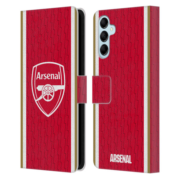 Arsenal FC 2023/24 Crest Kit Home Leather Book Wallet Case Cover For Samsung Galaxy M14 5G