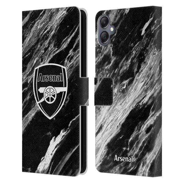 Arsenal FC Crest Patterns Marble Leather Book Wallet Case Cover For Samsung Galaxy A05