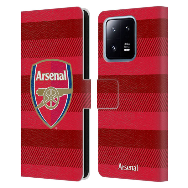 Arsenal FC Crest 2 Training Red Leather Book Wallet Case Cover For Xiaomi 13 Pro 5G