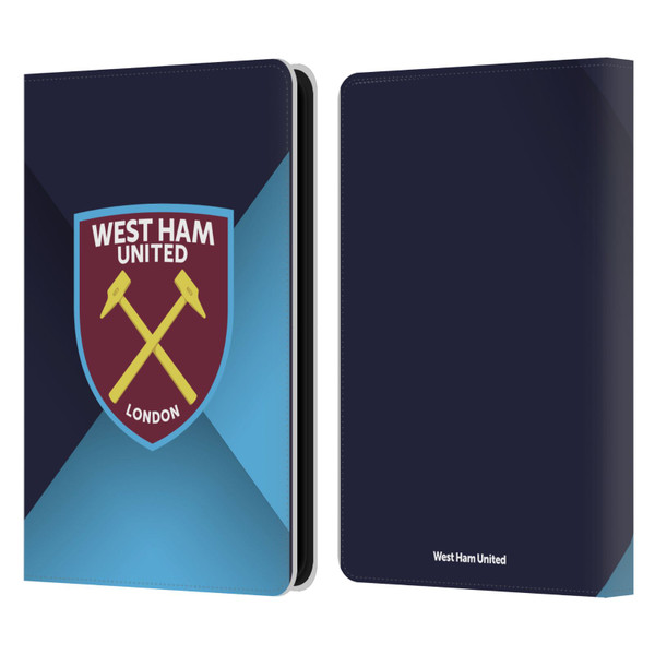 West Ham United FC Crest Blue Gradient Leather Book Wallet Case Cover For Amazon Kindle 11th Gen 6in 2022