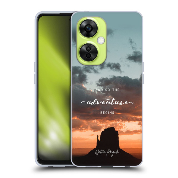Nature Magick So The Adventure Begins Quote Desert Soft Gel Case for OnePlus Nord CE 3 Lite 5G