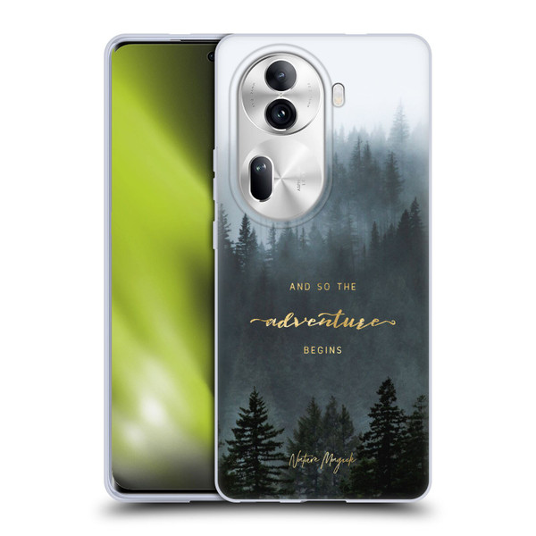 Nature Magick So The Adventure Begins Quote Trees Soft Gel Case for OPPO Reno11 Pro