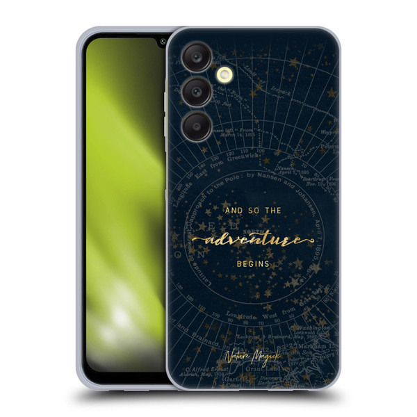 Nature Magick So The Adventure Begins Quote Star Map Soft Gel Case for Samsung Galaxy A25 5G
