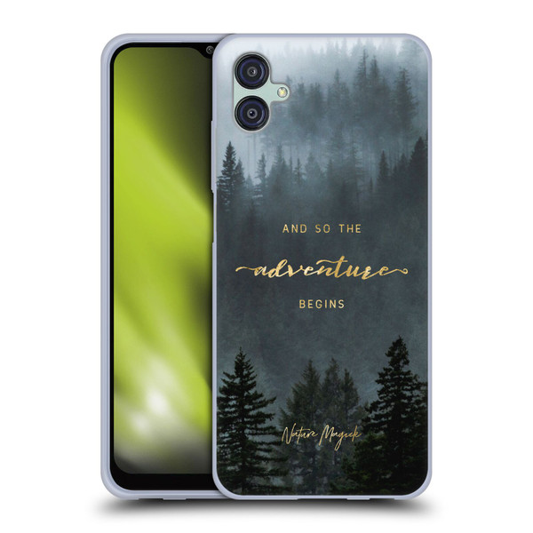 Nature Magick So The Adventure Begins Quote Trees Soft Gel Case for Samsung Galaxy M04 5G / A04e