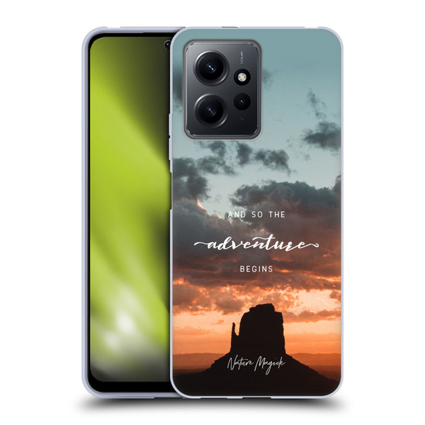 Nature Magick So The Adventure Begins Quote Desert Soft Gel Case for Xiaomi Redmi Note 12 4G