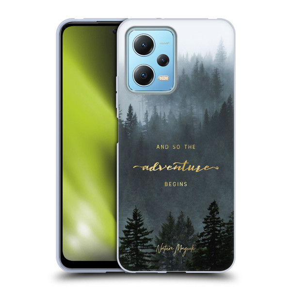 Nature Magick So The Adventure Begins Quote Trees Soft Gel Case for Xiaomi Redmi Note 12 5G