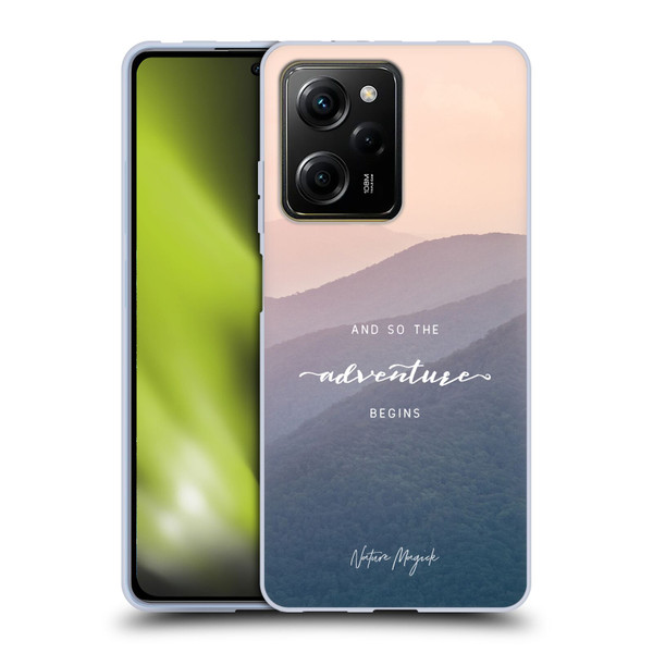 Nature Magick So The Adventure Begins Quote Mountains Soft Gel Case for Xiaomi Redmi Note 12 Pro 5G