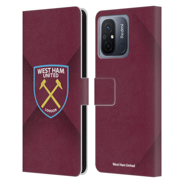West Ham United FC Crest Gradient Leather Book Wallet Case Cover For Xiaomi Redmi 12C