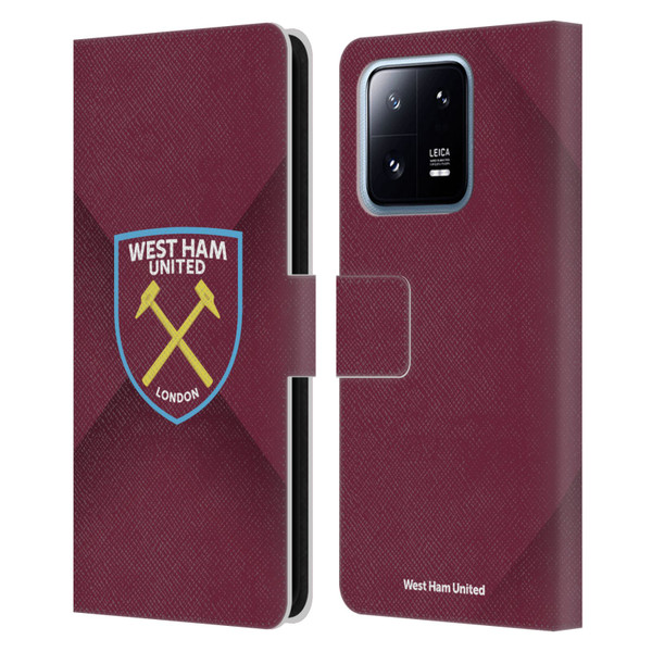 West Ham United FC Crest Gradient Leather Book Wallet Case Cover For Xiaomi 13 Pro 5G