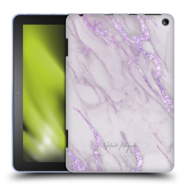 Nature Magick Marble Metallics Purple Soft Gel Case for Amazon Fire HD 8/Fire HD 8 Plus 2020